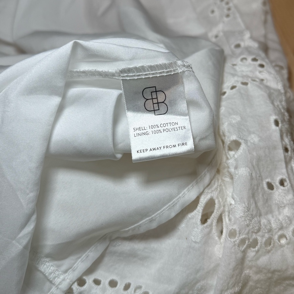Baltic Born White Ella Eyelet Smocked Midi Dress - Picture 9 of 9